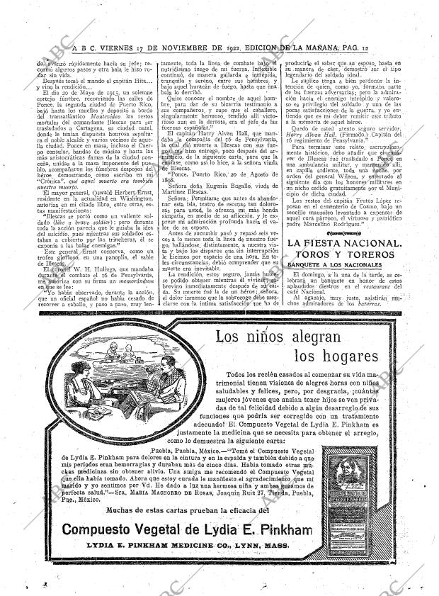 ABC MADRID 17-11-1922 página 12