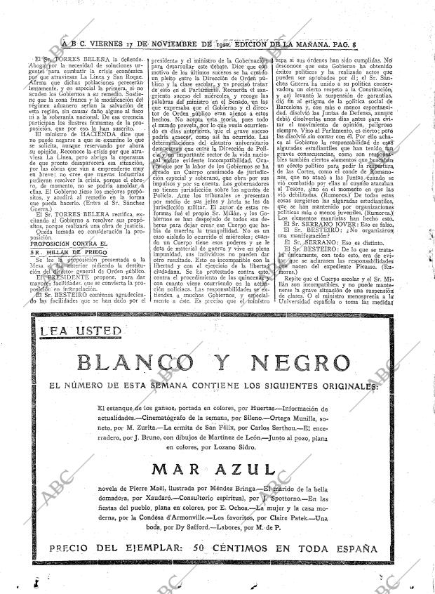 ABC MADRID 17-11-1922 página 8