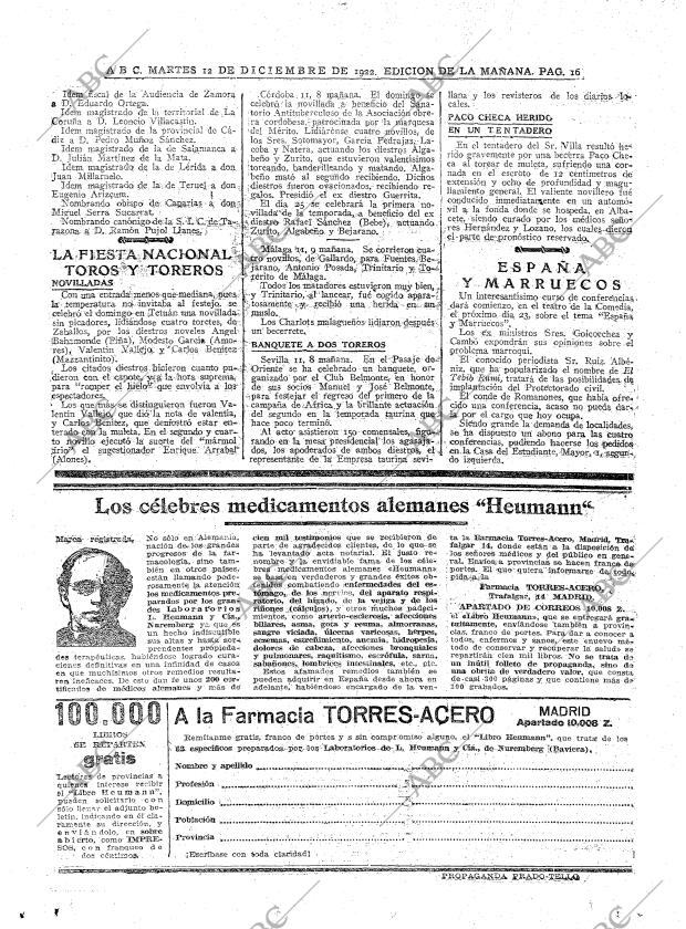 ABC MADRID 12-12-1922 página 16