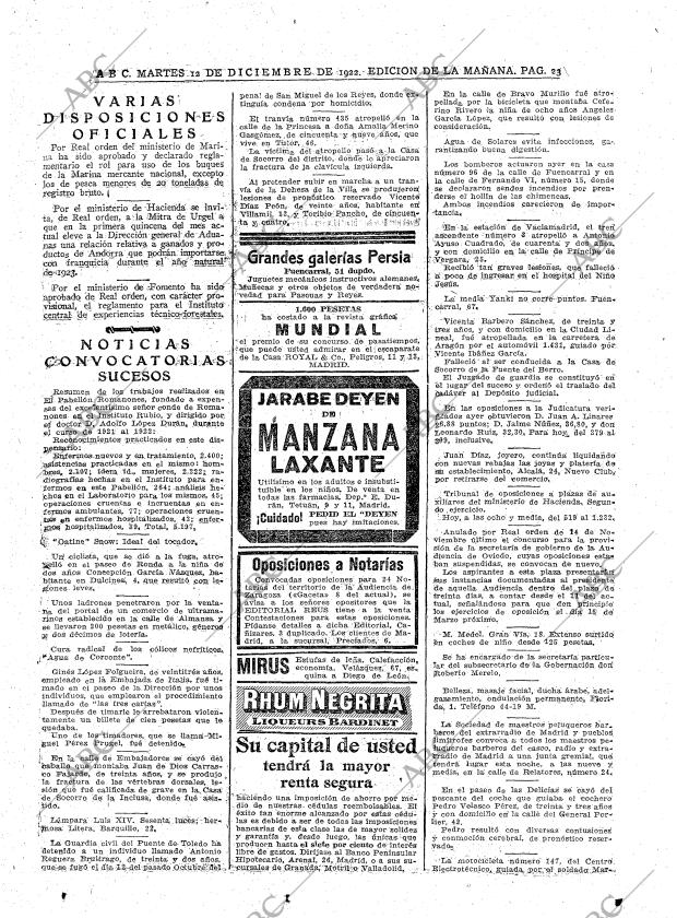 ABC MADRID 12-12-1922 página 23
