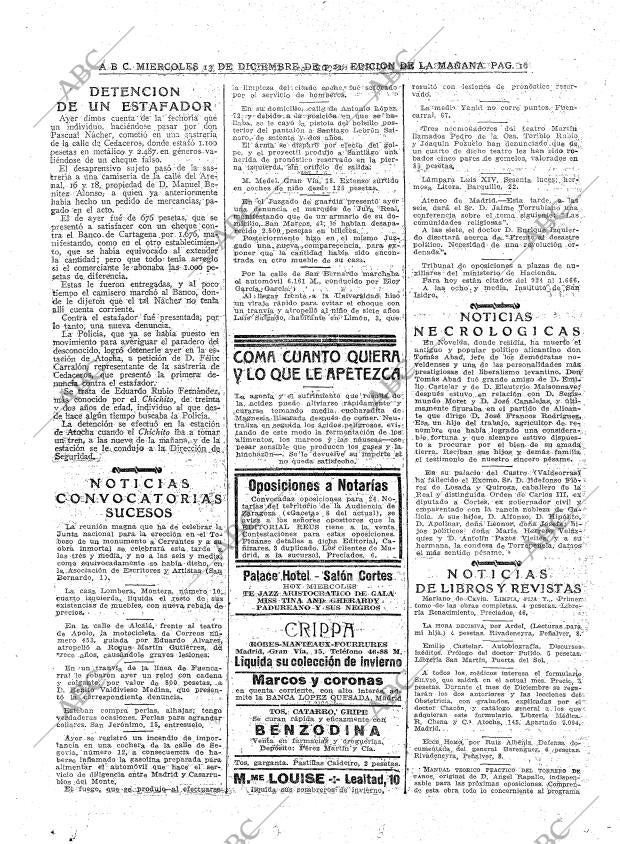 ABC MADRID 13-12-1922 página 16