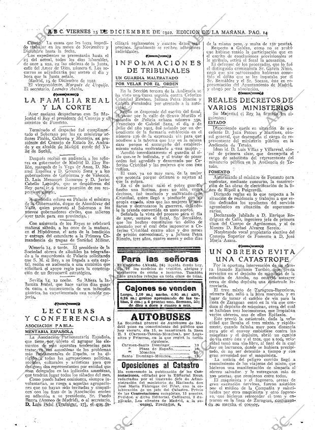 ABC MADRID 15-12-1922 página 14