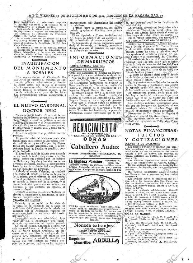 ABC MADRID 15-12-1922 página 17