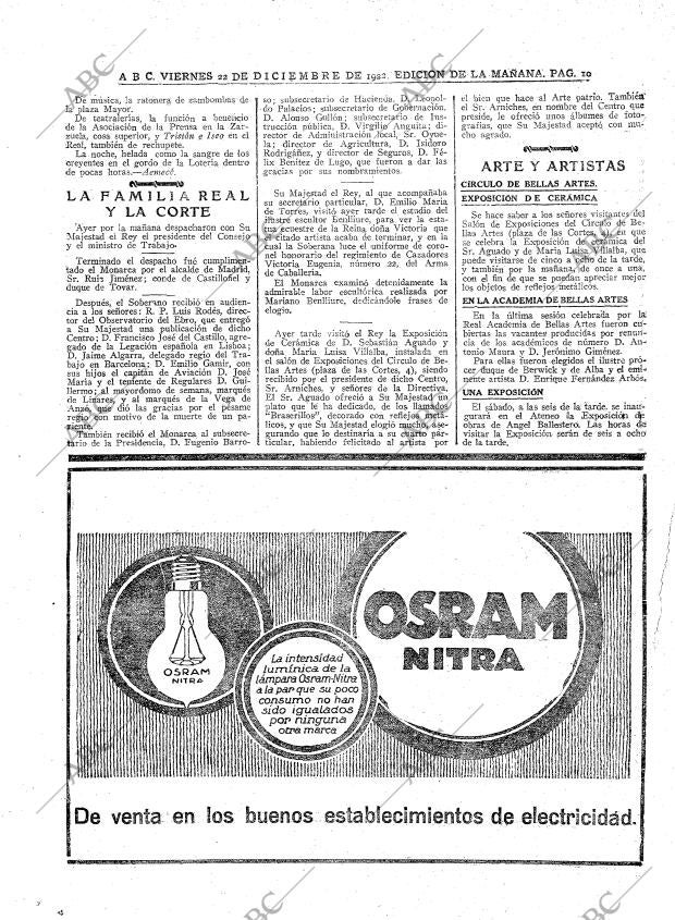 ABC MADRID 22-12-1922 página 10