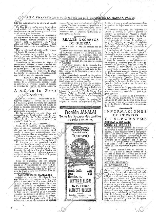 ABC MADRID 22-12-1922 página 16