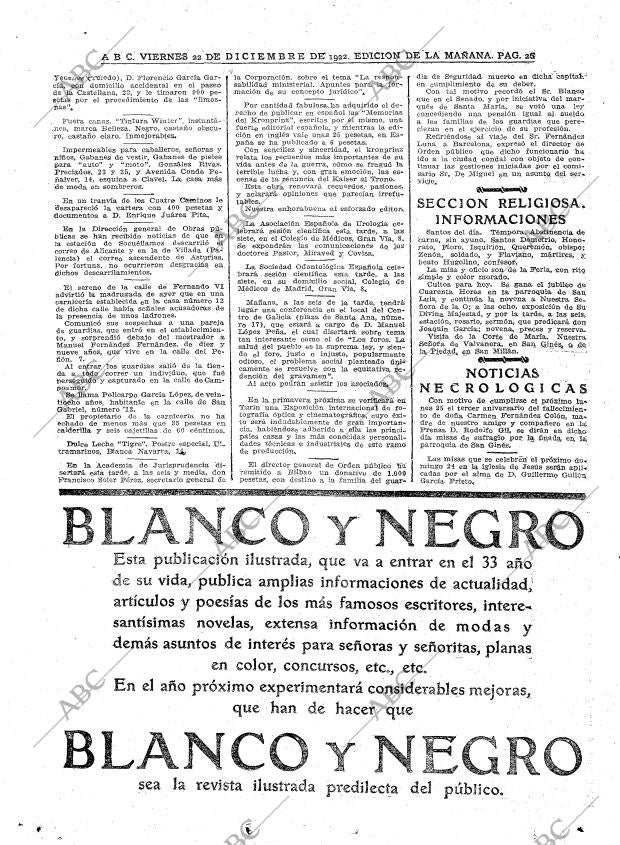 ABC MADRID 22-12-1922 página 26