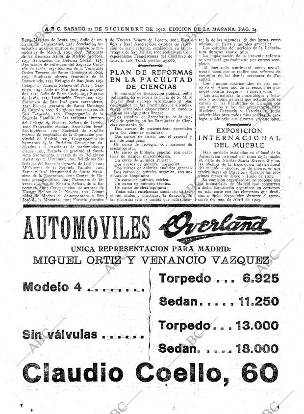 ABC MADRID 23-12-1922 página 14