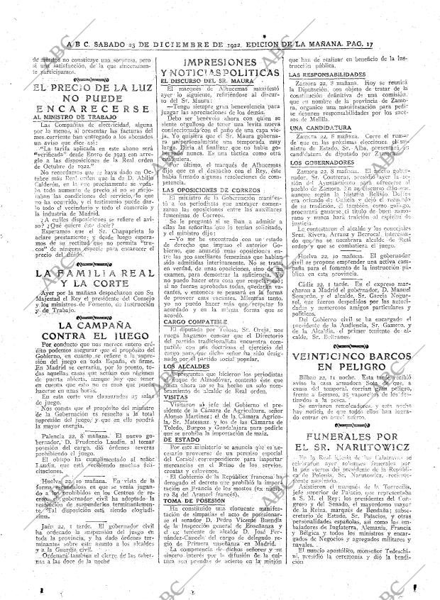 ABC MADRID 23-12-1922 página 17