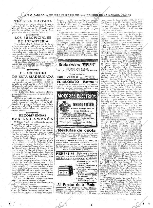 ABC MADRID 23-12-1922 página 23