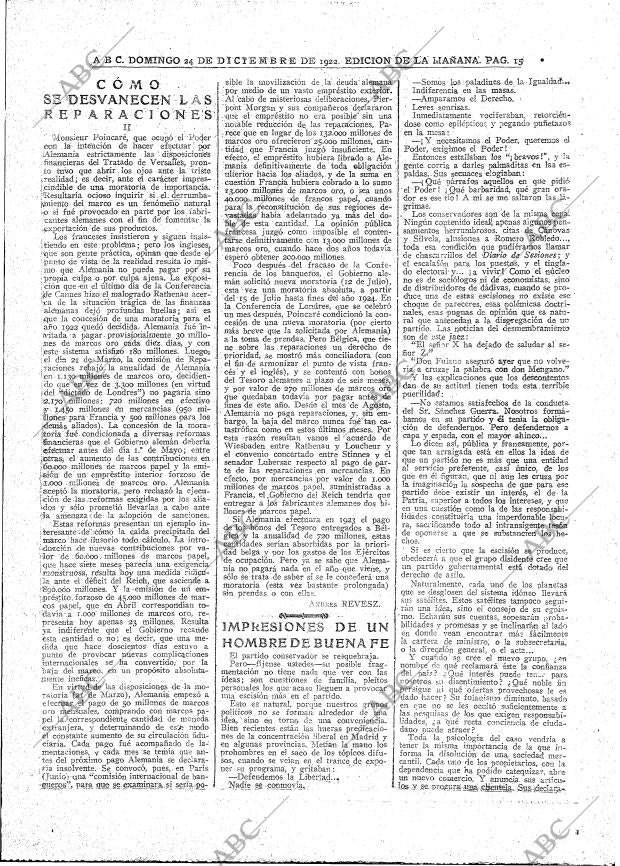 ABC MADRID 24-12-1922 página 15