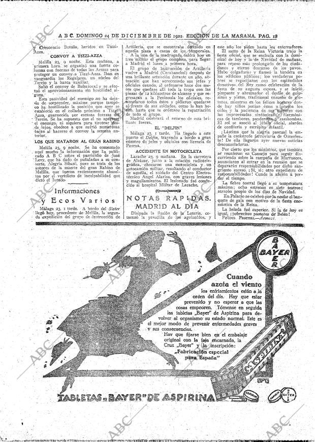 ABC MADRID 24-12-1922 página 18