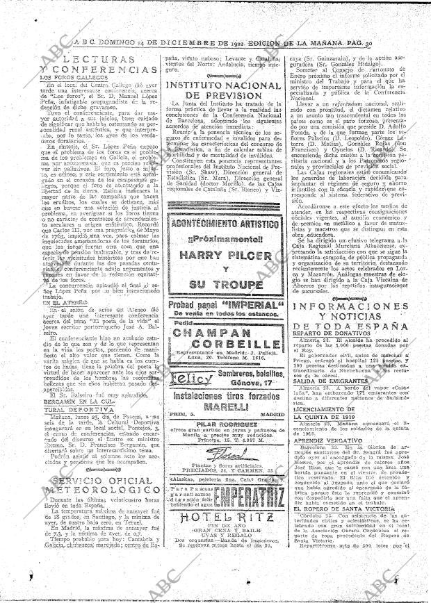 ABC MADRID 24-12-1922 página 30
