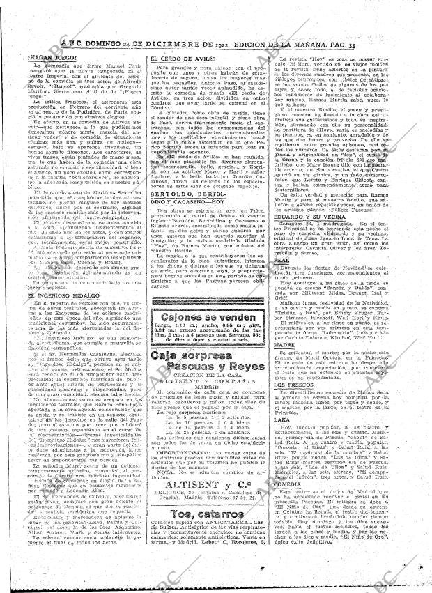 ABC MADRID 24-12-1922 página 33