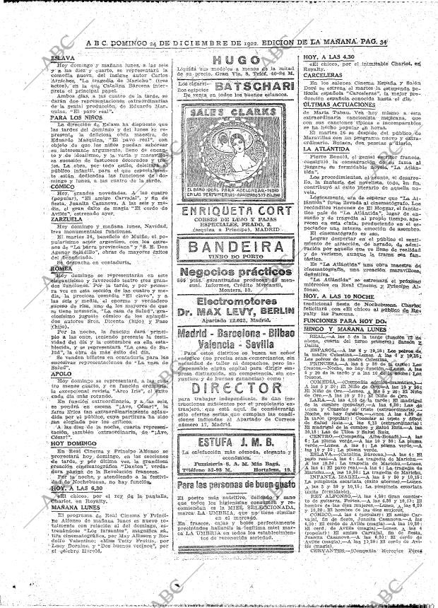 ABC MADRID 24-12-1922 página 34