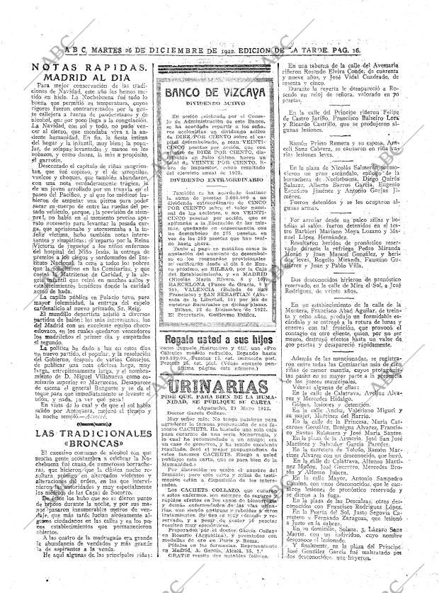 ABC MADRID 26-12-1922 página 16