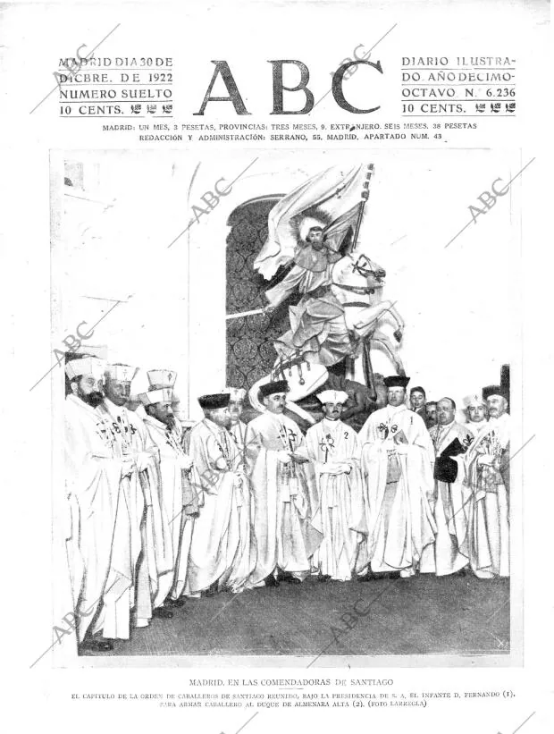 ABC MADRID 30-12-1922 página 1