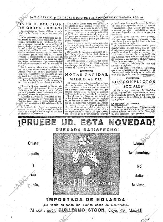 ABC MADRID 30-12-1922 página 10