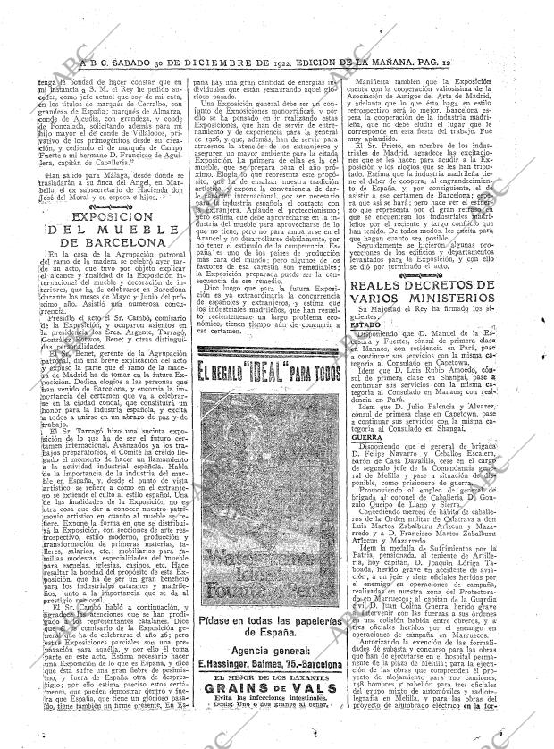 ABC MADRID 30-12-1922 página 12