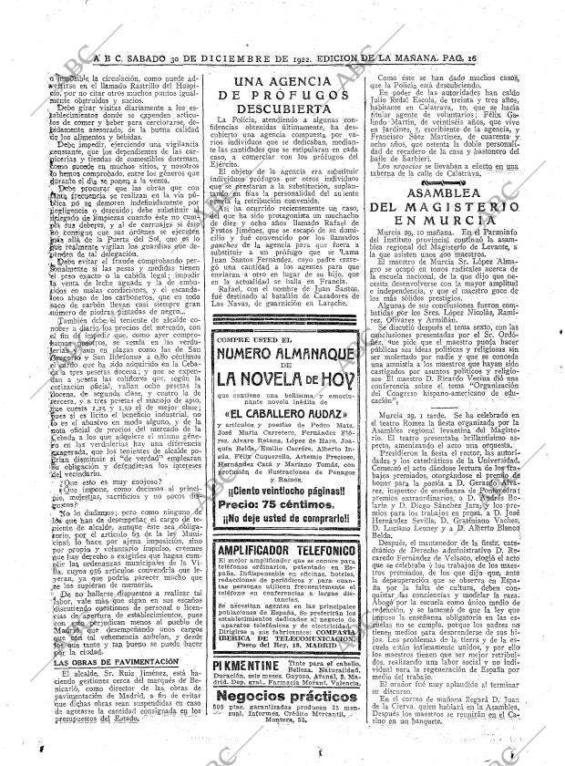 ABC MADRID 30-12-1922 página 16