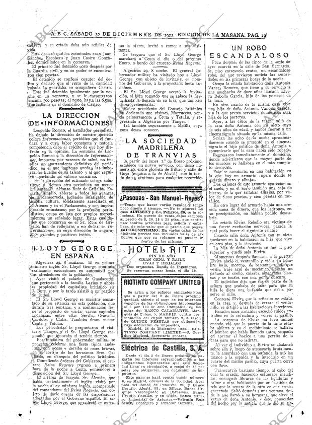 ABC MADRID 30-12-1922 página 19