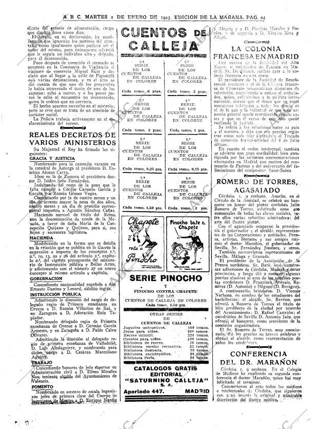 ABC MADRID 02-01-1923 página 24