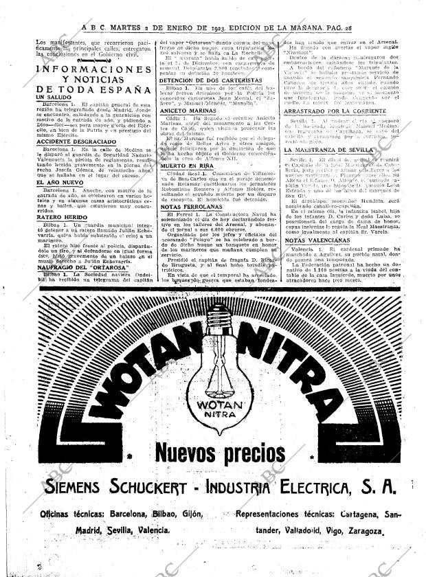 ABC MADRID 02-01-1923 página 28
