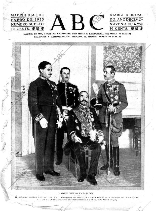 ABC MADRID 03-01-1923 página 1