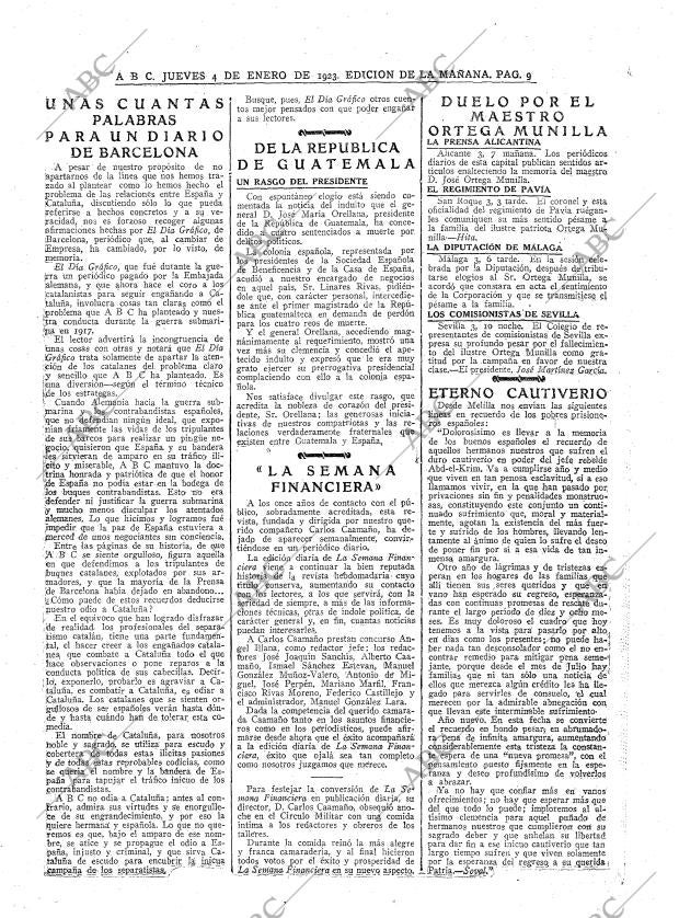 ABC MADRID 04-01-1923 página 9