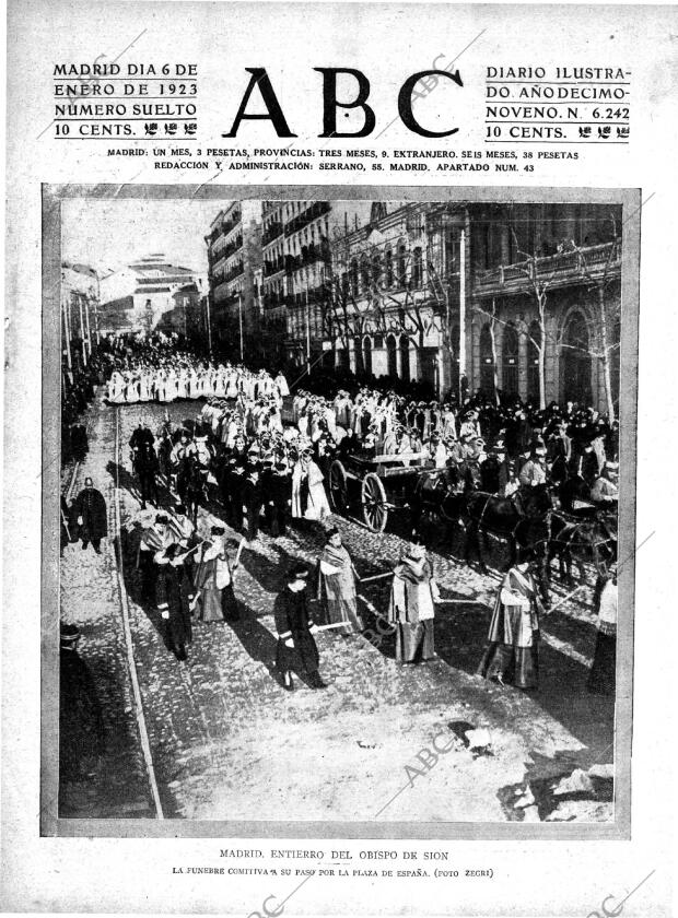 ABC MADRID 06-01-1923 página 1
