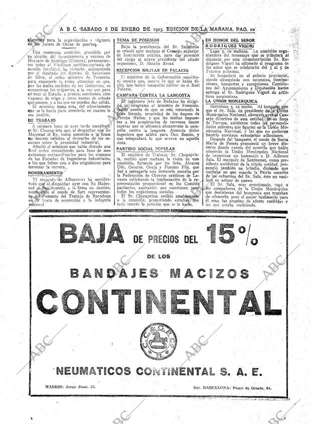 ABC MADRID 06-01-1923 página 10