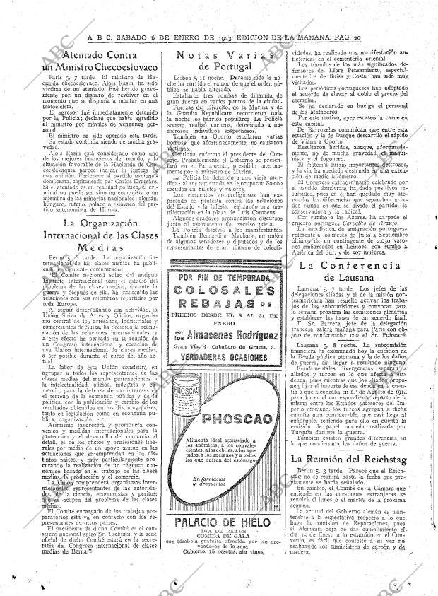 ABC MADRID 06-01-1923 página 20