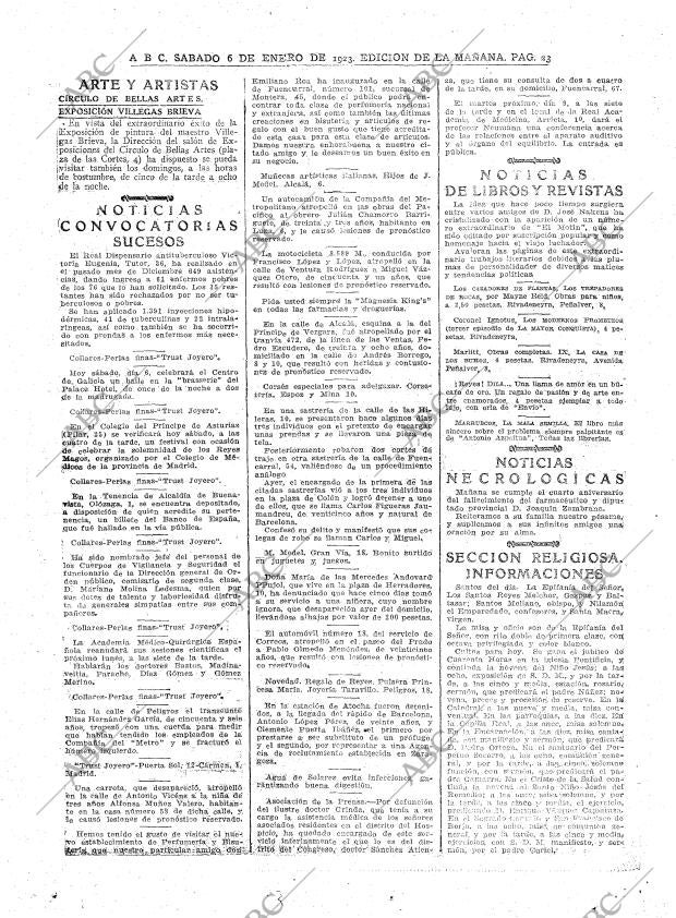ABC MADRID 06-01-1923 página 23
