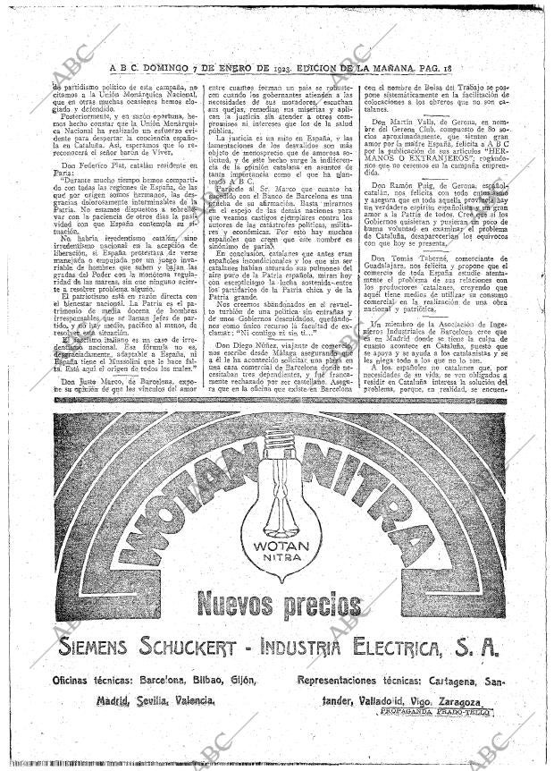 ABC MADRID 07-01-1923 página 18