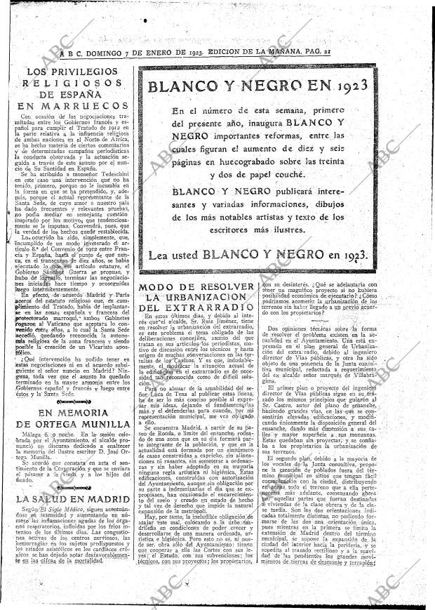 ABC MADRID 07-01-1923 página 21