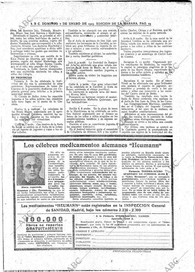 ABC MADRID 07-01-1923 página 24