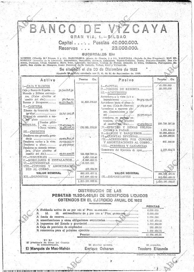 ABC MADRID 07-01-1923 página 26