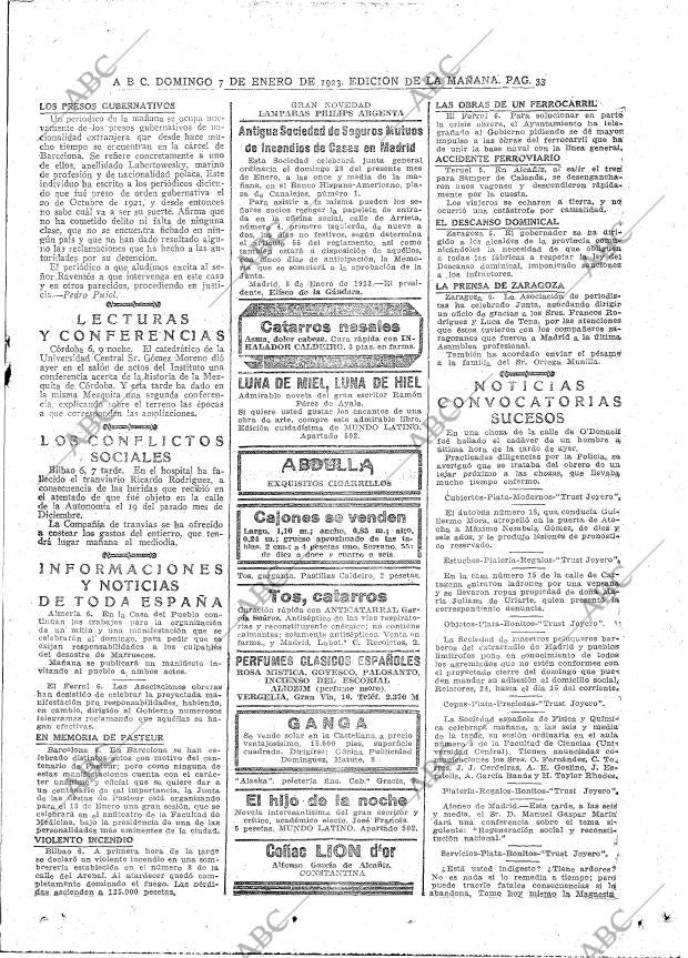 ABC MADRID 07-01-1923 página 33
