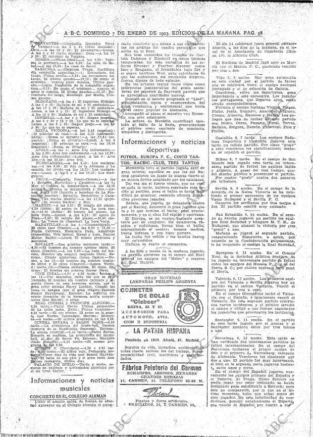ABC MADRID 07-01-1923 página 38
