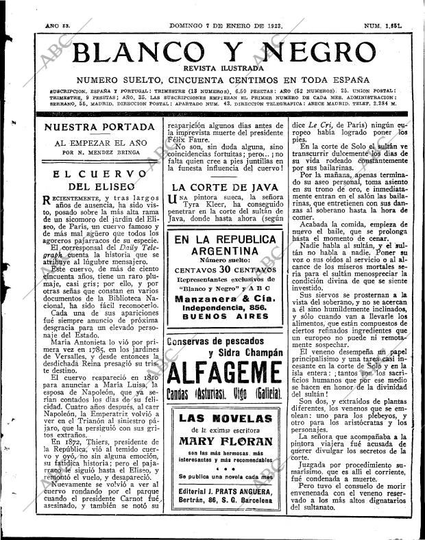 BLANCO Y NEGRO MADRID 07-01-1923 página 3
