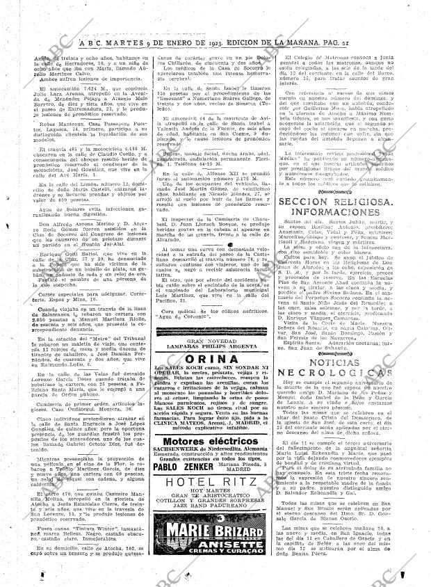 ABC MADRID 09-01-1923 página 21