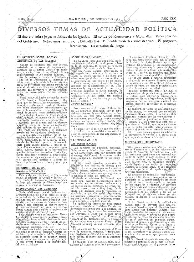 ABC MADRID 09-01-1923 página 7