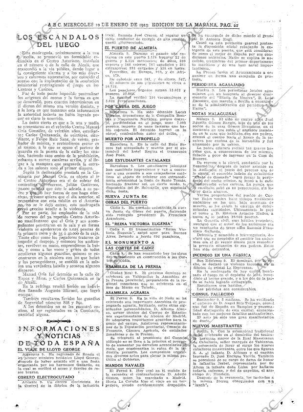 ABC MADRID 10-01-1923 página 21