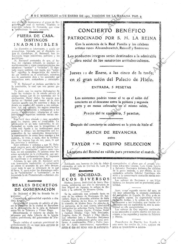ABC MADRID 10-01-1923 página 9