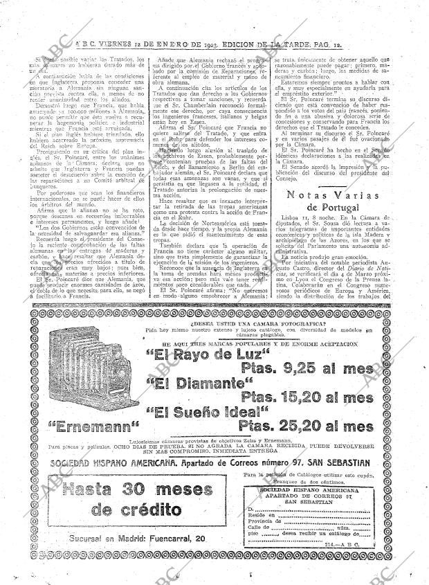 ABC MADRID 12-01-1923 página 12