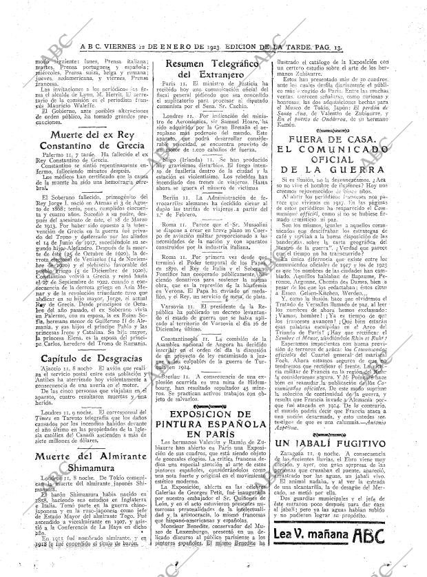 ABC MADRID 12-01-1923 página 13