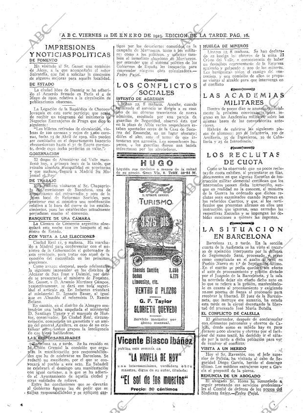 ABC MADRID 12-01-1923 página 16