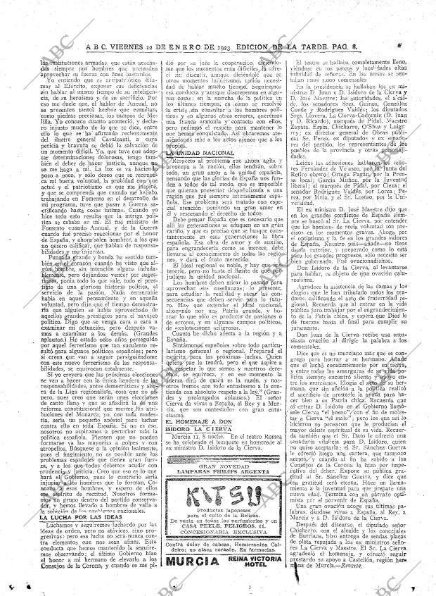 ABC MADRID 12-01-1923 página 8