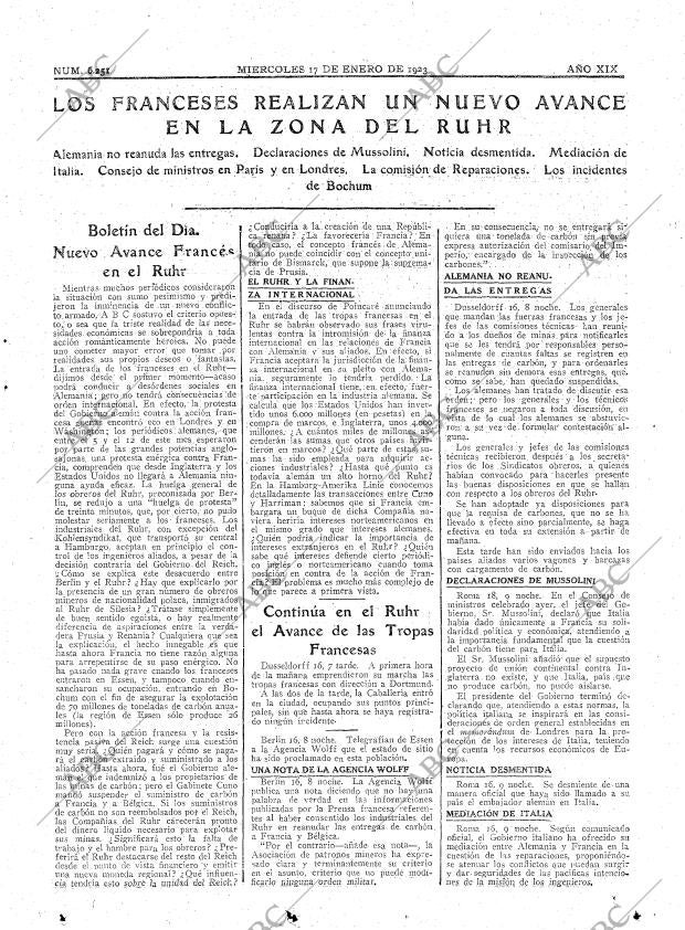 ABC MADRID 17-01-1923 página 7