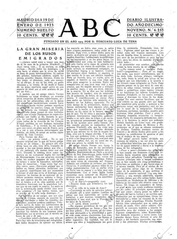 ABC MADRID 19-01-1923 página 3