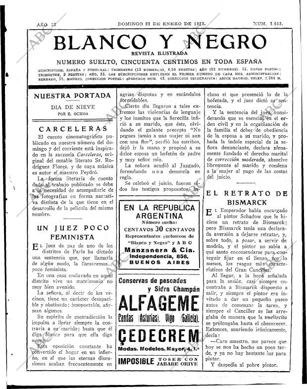BLANCO Y NEGRO MADRID 21-01-1923 página 3
